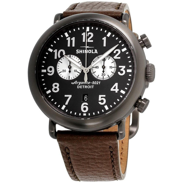 Shinola Men's S0120109238 The Runwell Chronograph Brown Leather Watch