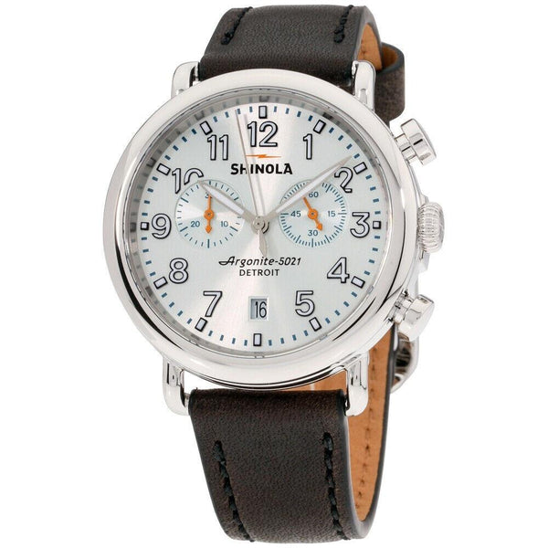 Shinola Men's S0120141503 The Runwell Chronograph Black Leather Watch