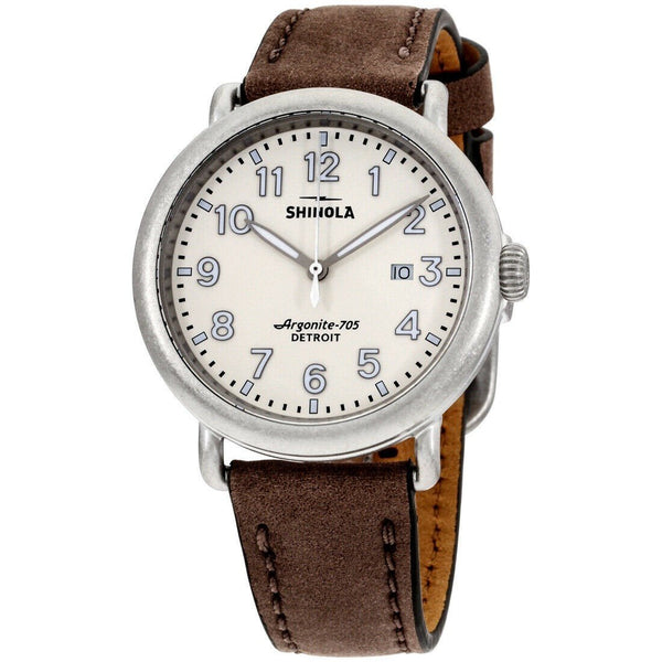 Shinola Men's S0120141504 The Runwell Grey Leather Watch