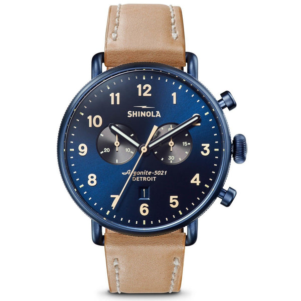 Shinola Men's S0120161933 Canfield Chronograph Brown Leather Watch