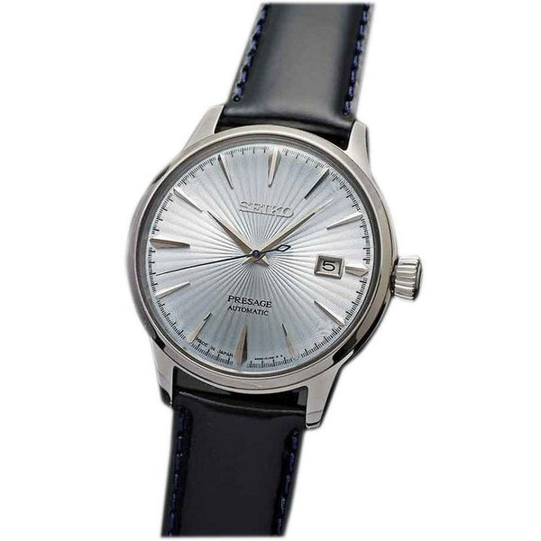 Seiko Men's SARY075 Presage Black Leather Watch