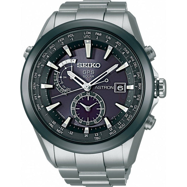 Seiko Men's SAST003 Astron GPS Solar World Time Titanium Watch
