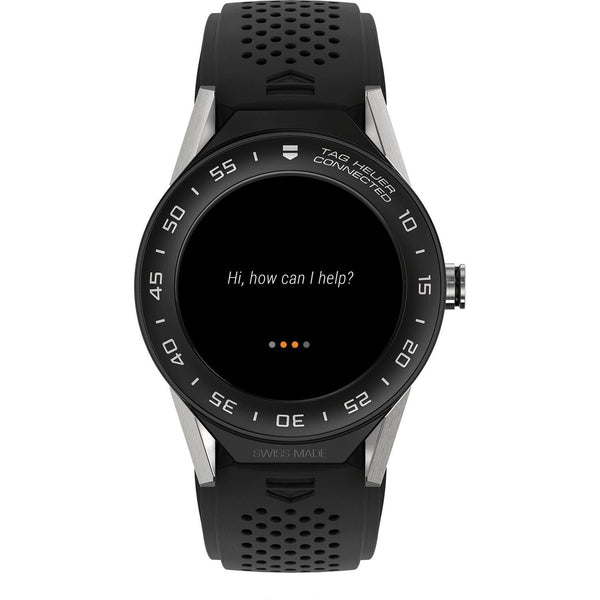 Tag Heuer Men's SBF818000.11FT8031 Connected Modular 41 Chronograph Black Rubber Watch