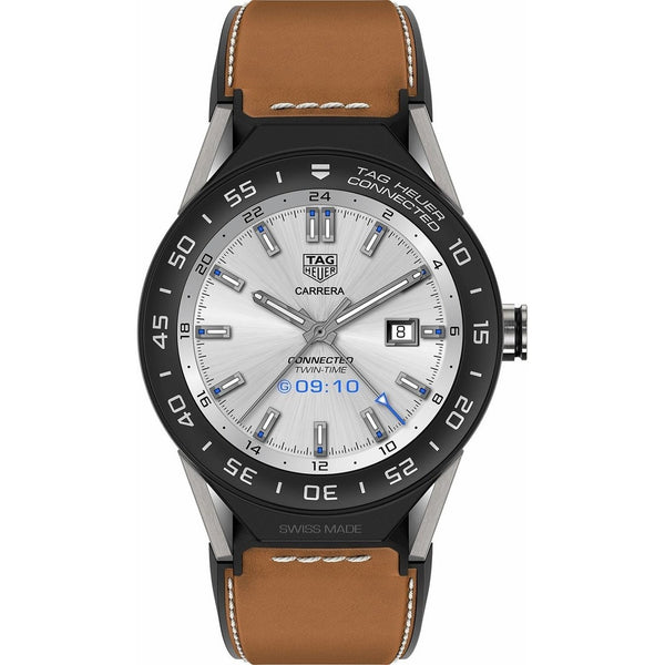 Tag Heuer Men's SBF8A8001.11FT6110 Connected Chronograph Brown Leather Watch