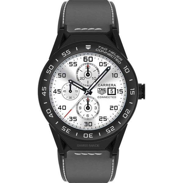 Tag Heuer Men's SBF8A8013.82FT6104 Connected Modular 45 Chronograph Grey Leather Watch