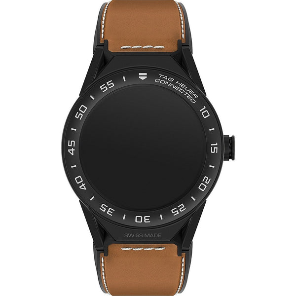 Tag Heuer Men's SBF8A8013.82FT6110 Connected Chronograph Brown Leather Watch