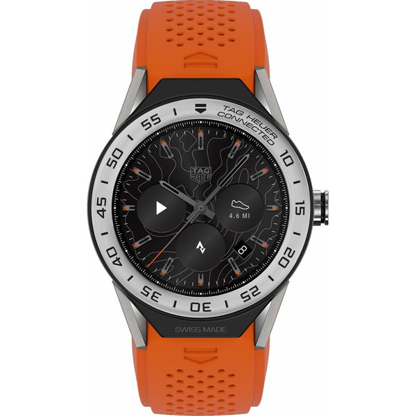 Tag Heuer Men's SBF8A8014.11FT6081 Connected Modular 45 Chronograph Orange Rubber Watch