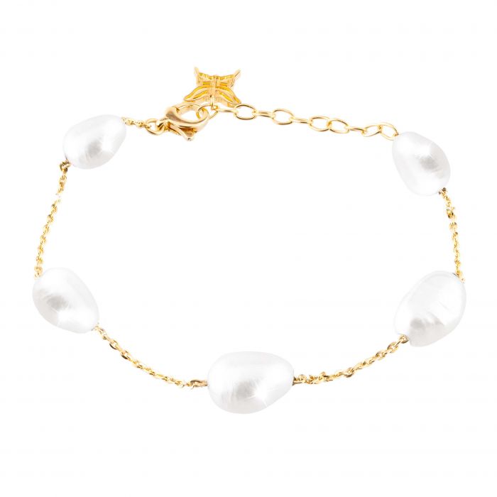 Butterfly Bracelet in Silver with Natural Pearl