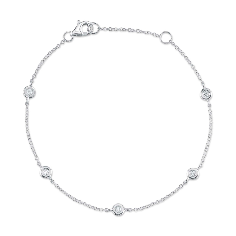SC22003857 Bailey Collection Diamond Bracelet In 14 Karat White Gold