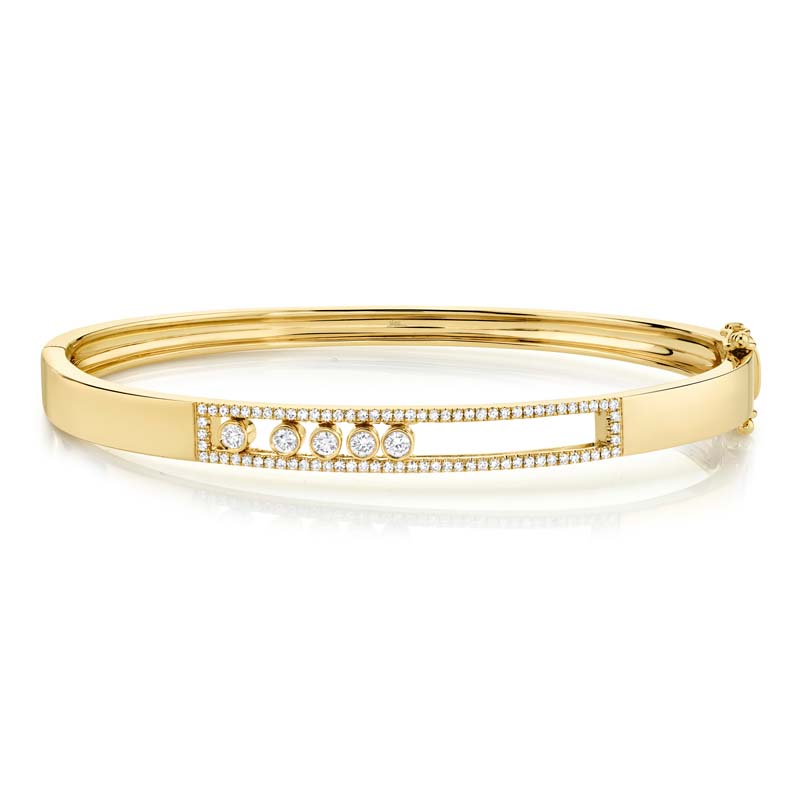 SC55005390ZS Kate Collection Diamond Slider Bangle In 14 Karat Yellow Gold