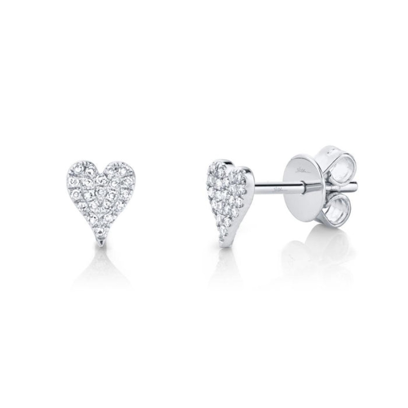 SC55006717 Kate Collection Stud Earrings In 14 Karat White Gold with Diamonds