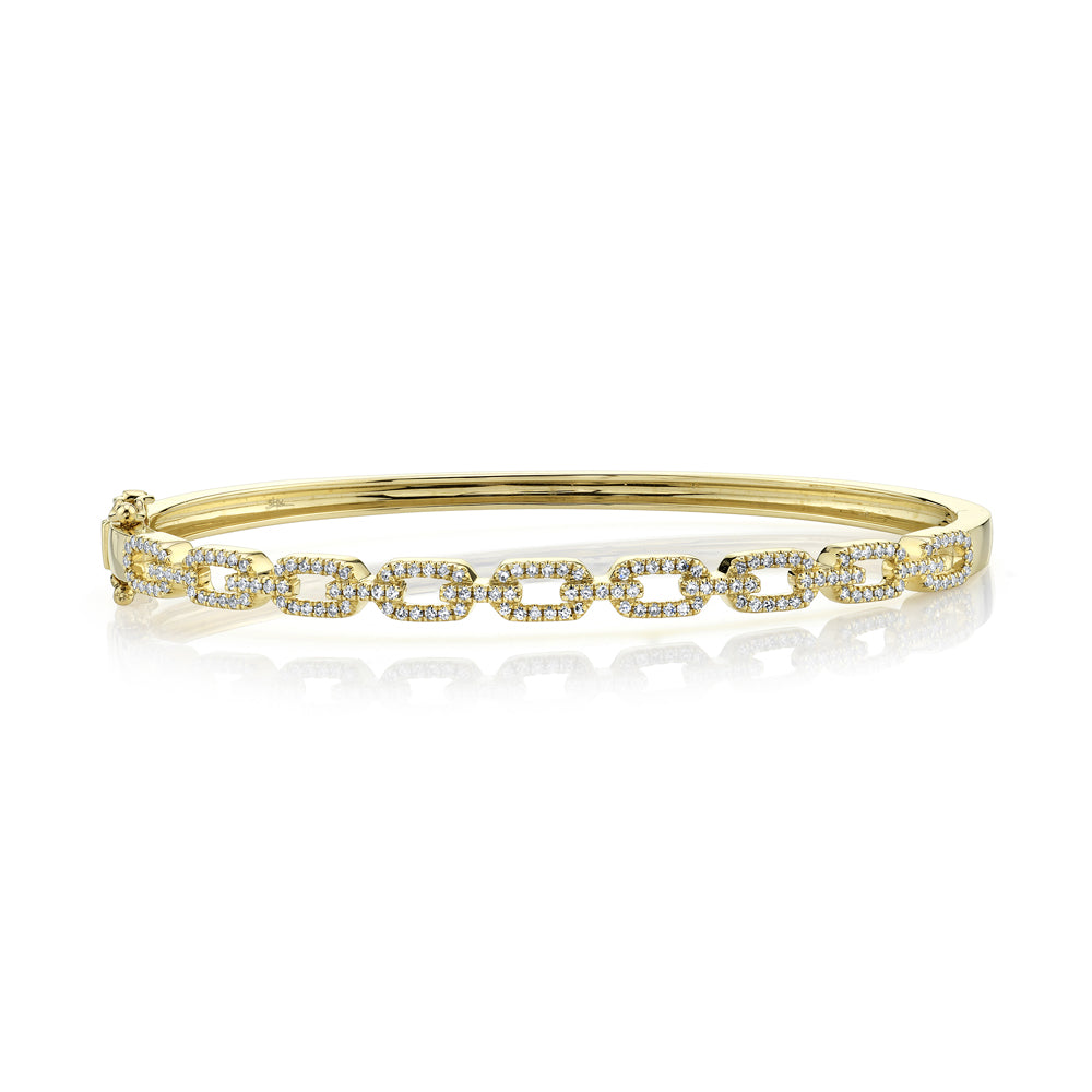 SHY CREATION 14K GOLD & 0.44CT DIAMOND LINK BANGLE