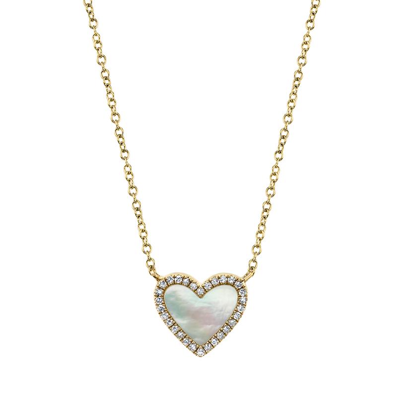 SC55012462 Kate Collection Heart Necklace In 14 Karat Yellow Gold