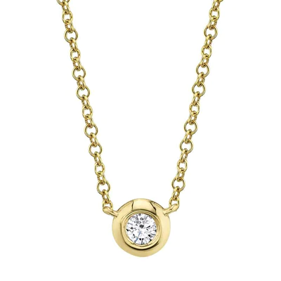 SHY CREATION 14K YELLOW GOLD 0.10CT DIAMOND BEZEL-SET NECKLACE