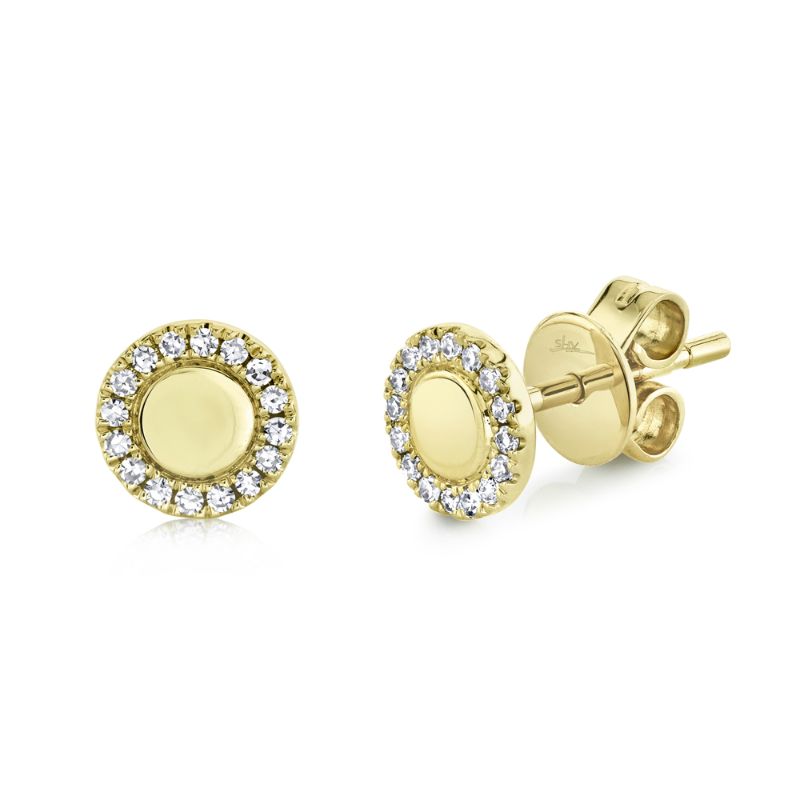 SC55019457 Kate Collection Stud Earrings In 14 Karat Yellow Gold
