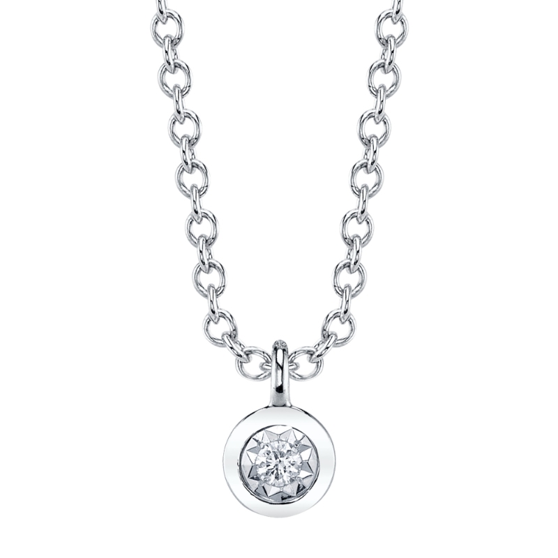 SC55028037 Stella Collection Diamond Pendant In 14 Karat White Gold