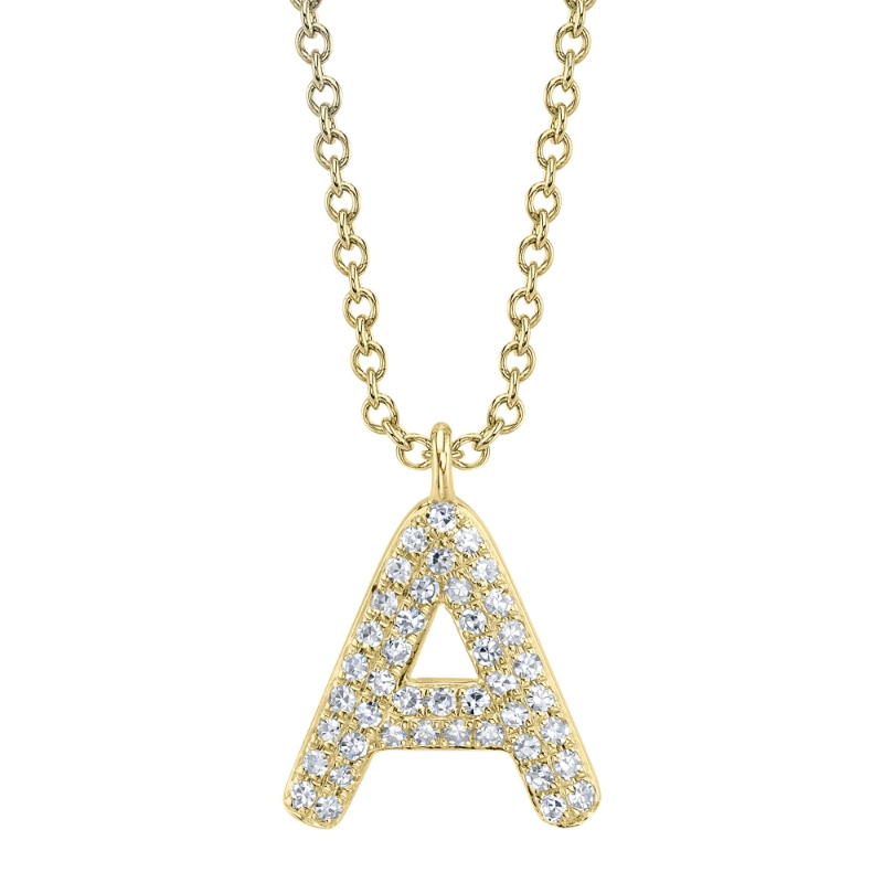 SC55028332-A Initial Collection "a" Pendant In 14 Karat Yellow Gold