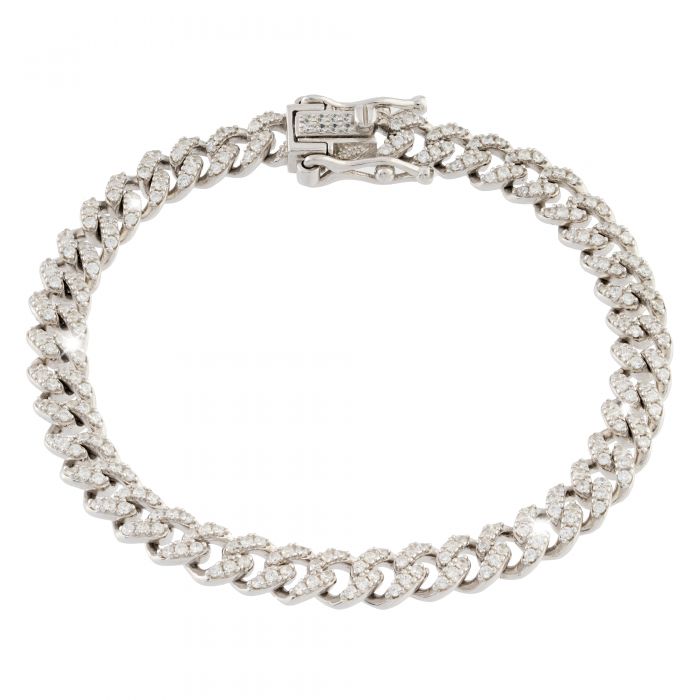Diana Gourmette Bracelet with Crystals