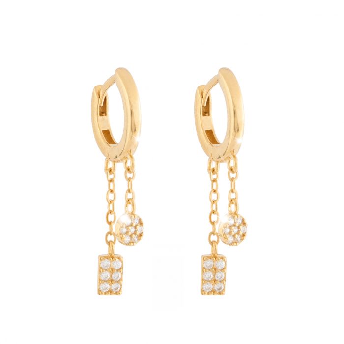 Diana Hoops Earrings with Pendants