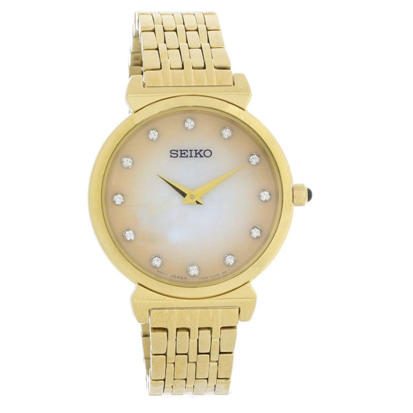 Seiko Women's SFQ802 Ladies Gold-Tone Stainless Steel Watch