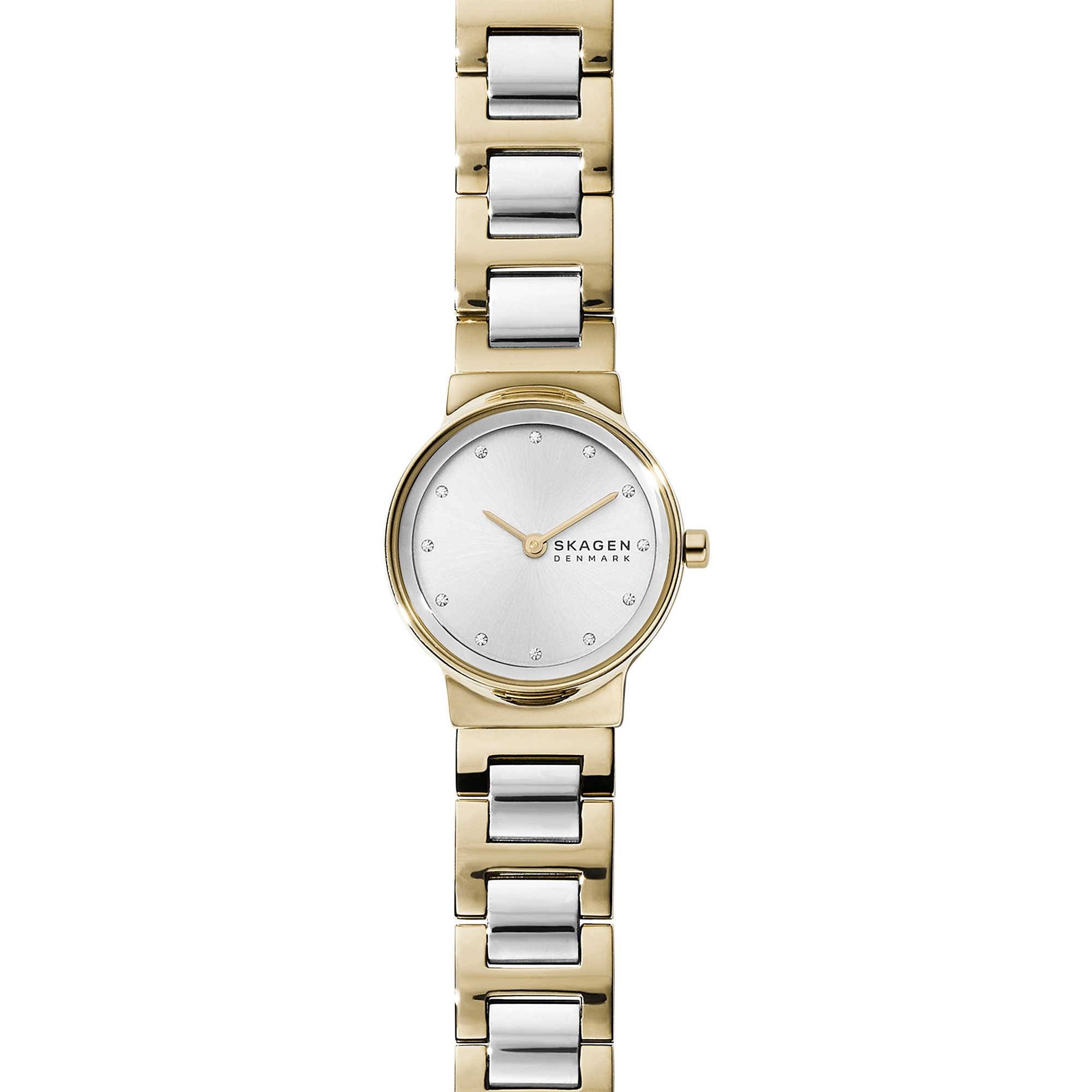 Freja Two-Tone Steel Link Watch (Silver/Gold)