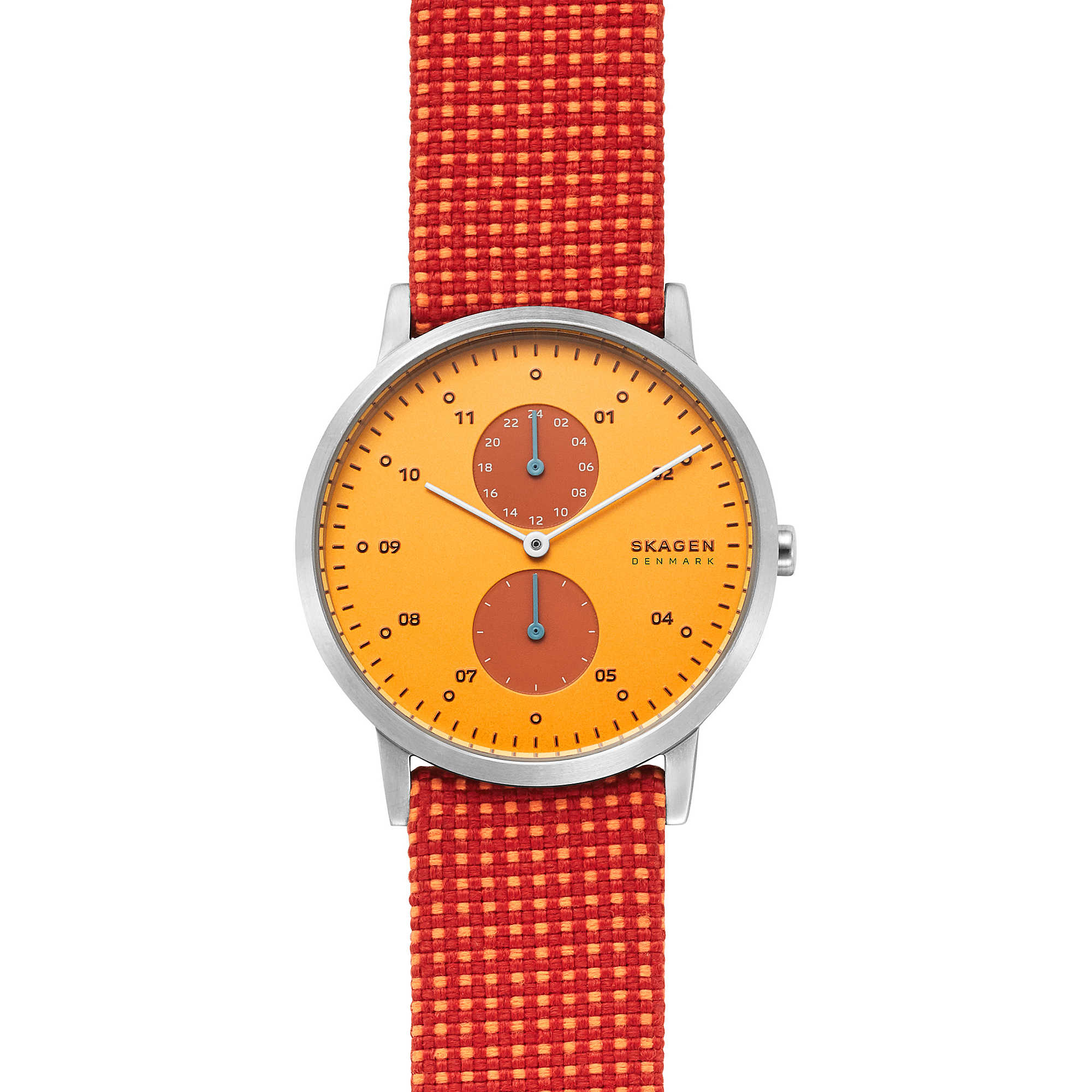 Kristoffer Leather Watch (Red/Yellow)