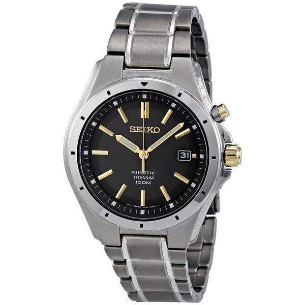 Seiko Men's SKA495 Kinetic Titanium Watch