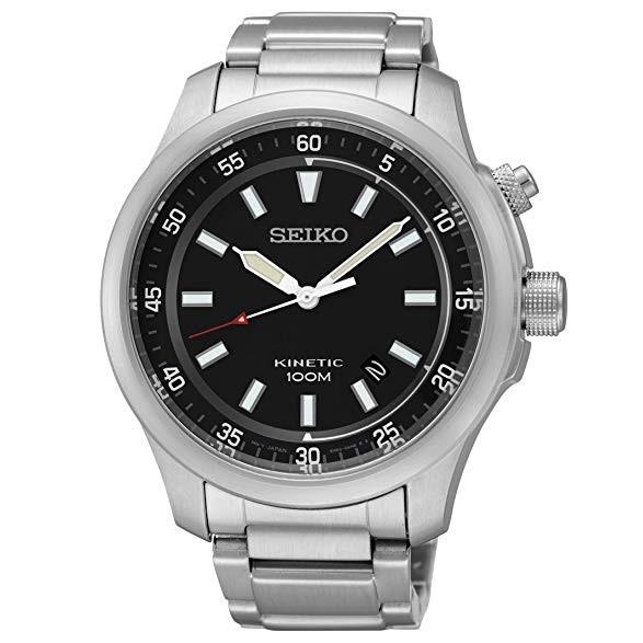 Seiko Men's SKA685 Kinetic Stainless Steel Watch