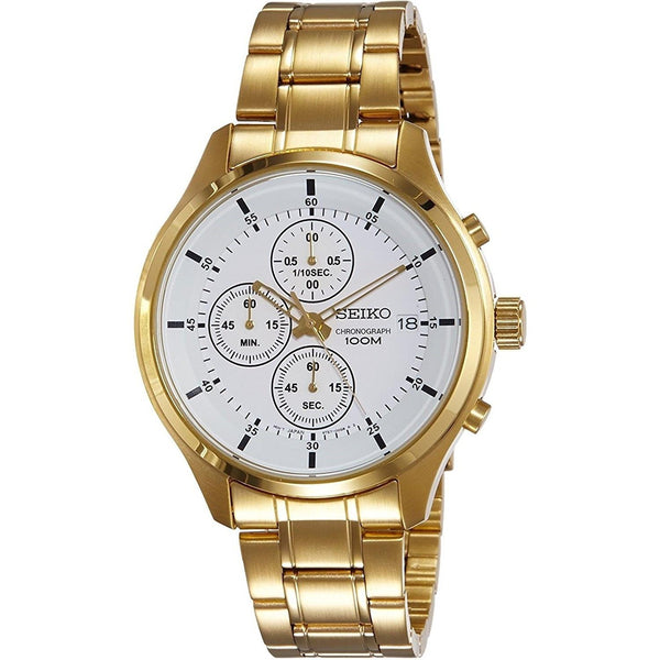 Seiko Men's SKS544 Chronograph Gold-Tone Stainless Steel Watch