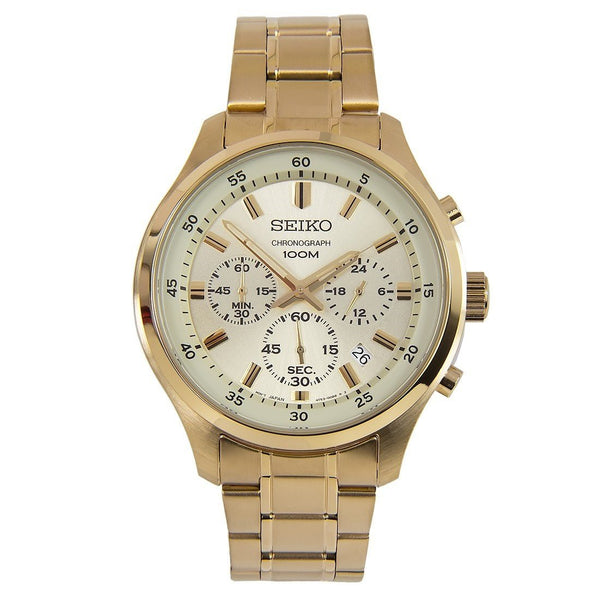 Seiko Men's SKS592 Chronograph Gold-Tone Stainless Steel Watch