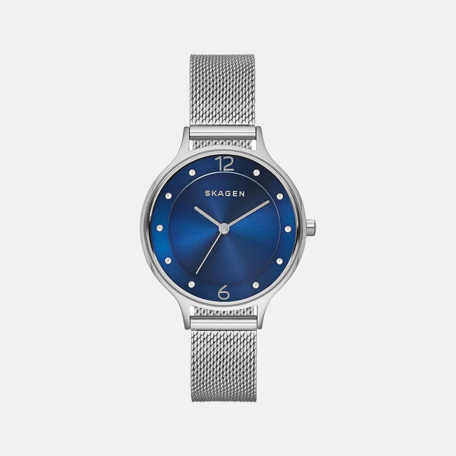 Anita Mesh Watch (Silver/Blue)