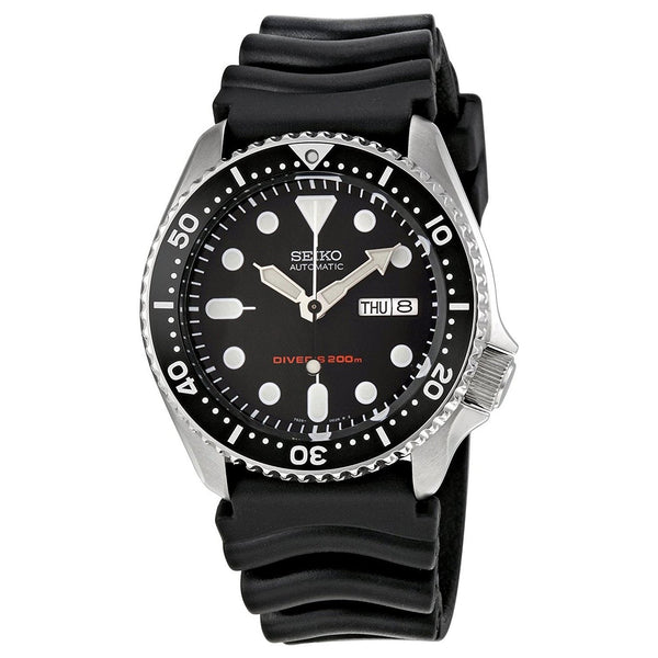Seiko Men's SKX007J1 Diver Automatic Black Rubber Watch