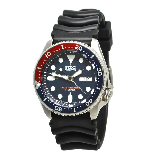 Seiko Men's SKX009J1 Diver Automatic Black Rubber Watch