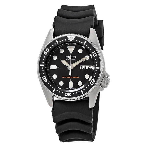 Seiko Men's SKX013K1 Diver Automatic Black Rubber Watch