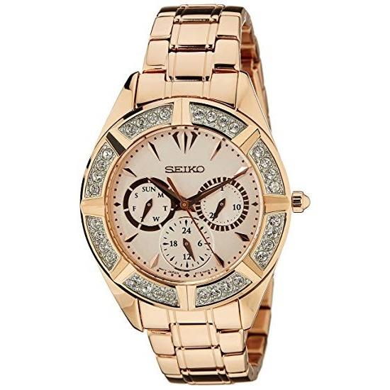 Seiko Men's SKY680 Seiko Rose Gold-Tone Stainless Steel Watch