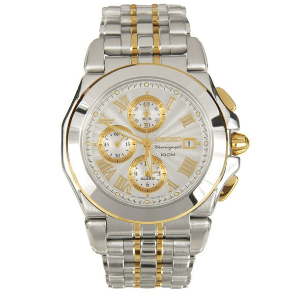 Seiko Men's SNA526 Chronograph Chronograph Two-Tone Stainless Steel Watch