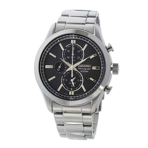 Seiko Men's SNAF67 Couturier Chronograph Stainless Steel Watch