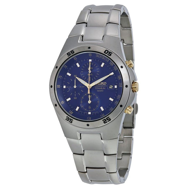 Seiko Men's SND449 Chronograph Titanium Watch