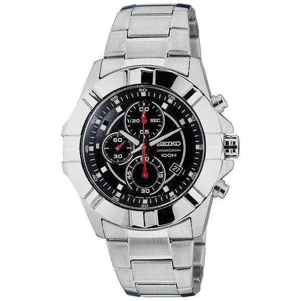 Seiko Men's SNDD73 Chronograph Black Stainless Steel Watch
