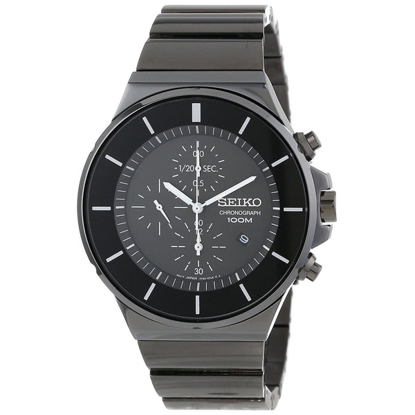 Seiko Men's SNDD83P1 Neo sport Chronograph Black Stainless Steel Watch