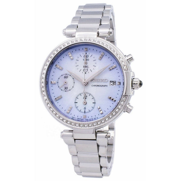 Seiko Women's SNDV39 Chronograph Chronograph Stainless Steel Watch