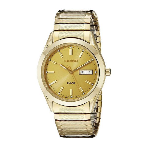 Seiko Men's SNE058 Dress Gold-Tone Stainless Steel Watch