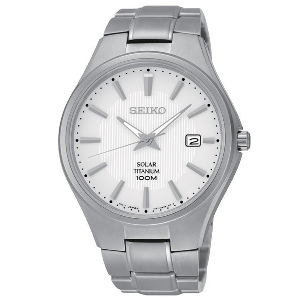 Seiko Men's SNE375 Solar Titanium Watch