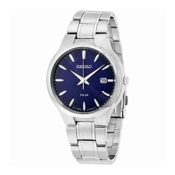 Seiko Men's SNE403 Solar Day and Date Stainless Steel Watch