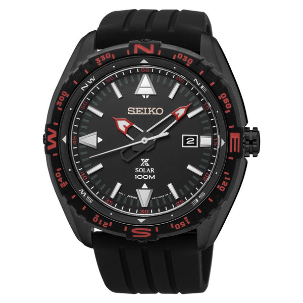 Seiko Men's SNE425 Prospex Black Rubber Watch