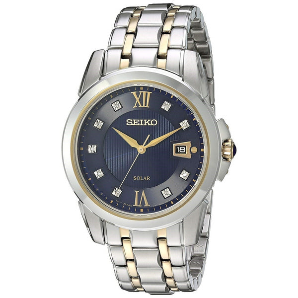 Seiko Men's SNE428 Solar Two-Tone Stainless Steel Watch