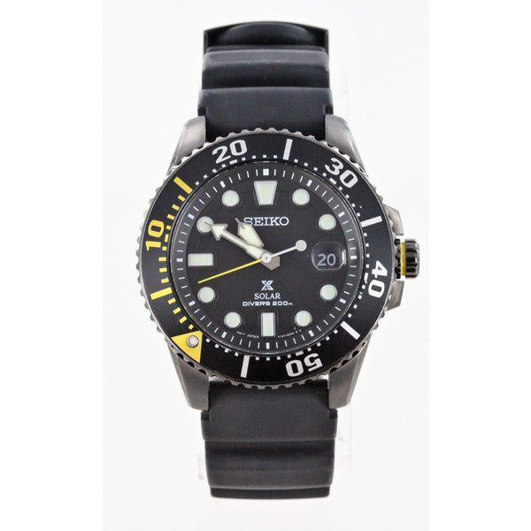 Seiko Men's SNE441 Prospex Black Silicone Watch