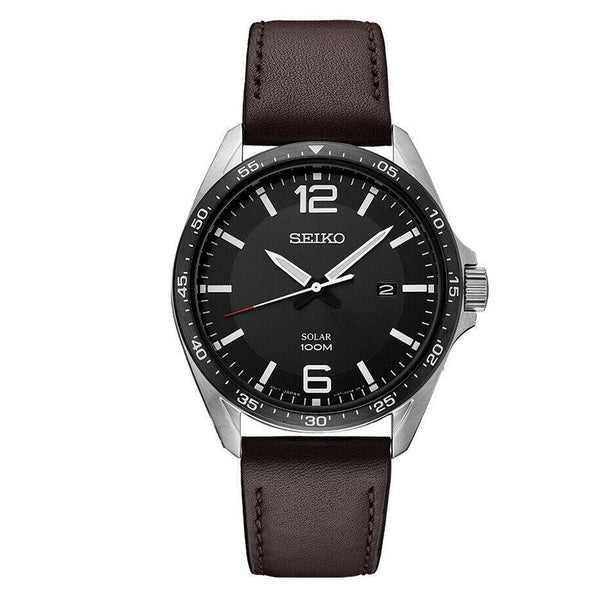Seiko Men's SNE487 Essentials Brown Leather Watch