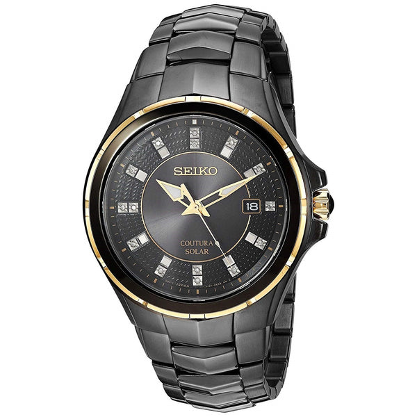 Seiko Men's SNE506 Coutura Black Stainless Steel Watch
