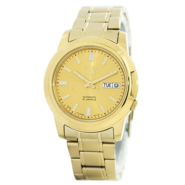 Seiko Men's SNKK20J1 Seiko 5 Gold-Tone Stainless Steel Watch